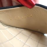 Chanel 16P Ankle Strap Sandals Black Suede Size 38 Gold-Trimmed Heels