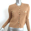L'Agence Toulouse Cropped Cardigan Camel Stretch Knit Size Extra Small NEW
