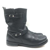 Rag & Bone Moto Boots Black Leather Size 8 Flat Ankle Boots