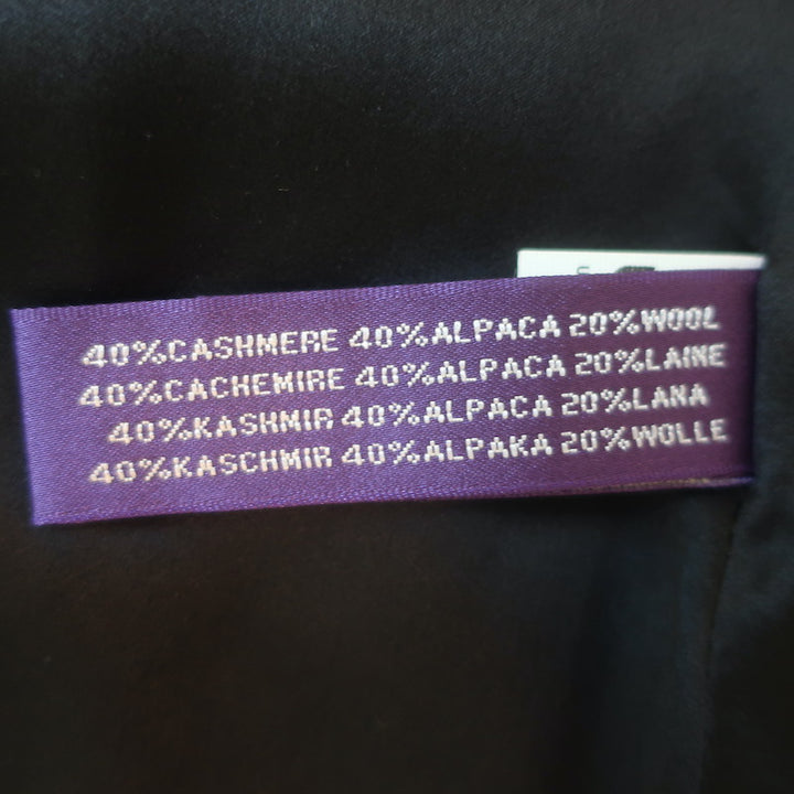 Ralph Lauren Collection Tweed Blazer Taupe/Black Cashmere-Blend Size 6