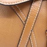 Vintage Christian Dior Baudrier Large Crossbody Saddle Bag Brown Leather
