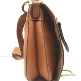 Vintage Christian Dior Baudrier Large Crossbody Saddle Bag Brown Leather
