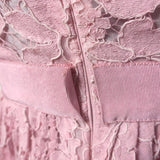 Alexander McQueen Tiered Ruffled Lace Sleeveless Gown Pink Cotton-Blend Size 44