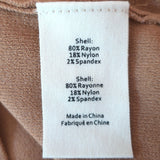 L'Agence Toulouse Cropped Cardigan Camel Stretch Knit Size Extra Small NEW