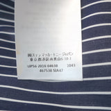 Stella McCartney One-Shoulder Top Blue/White Striped Polka Dot Cotton Size 42