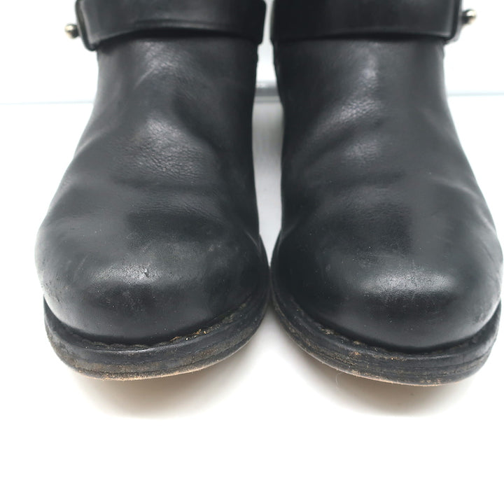 Rag &amp; Bone Moto Boots Black Leather Size 8 Flat Ankle Boots