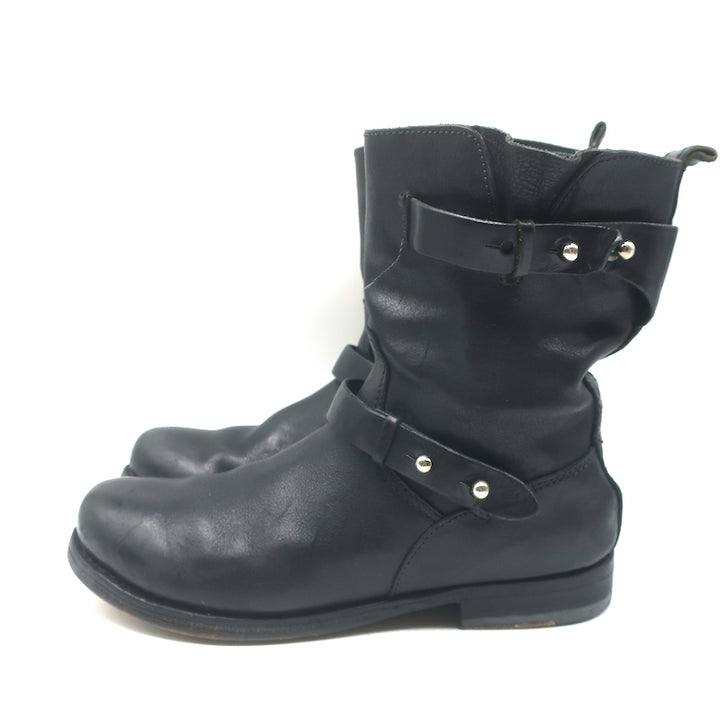 Rag &amp; Bone Moto Boots Black Leather Size 8 Flat Ankle Boots