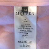 Alexander McQueen Tiered Ruffled Lace Sleeveless Gown Pink Cotton-Blend Size 44