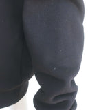 Saint Laurent Studded Leather Detail Sweatshirt Black Cotton Size Large