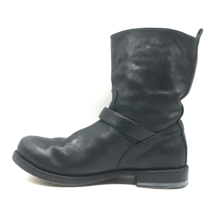 Rag &amp; Bone Moto Boots Black Leather Size 8 Flat Ankle Boots
