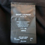 Saint Laurent Studded Leather Detail Sweatshirt Black Cotton Size Large