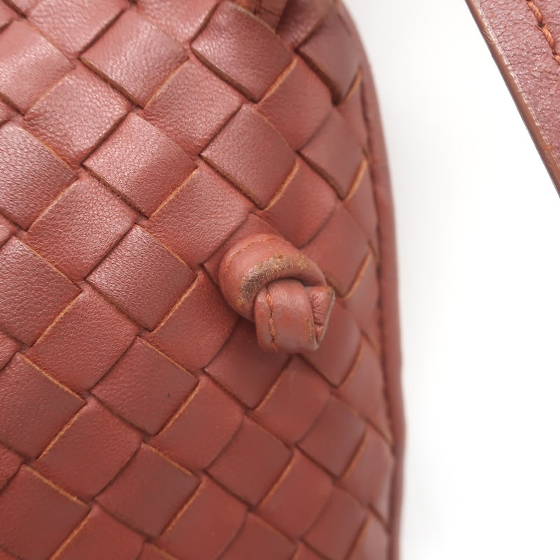 Bottega Veneta Nodini Crossbody Bag Rust Intrecciato Leather