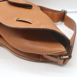 Vintage Christian Dior Baudrier Large Crossbody Saddle Bag Brown Leather