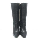 Giuseppe Zanotti Pointed Toe Mid-Calf Boots Black Leather Size 8.5