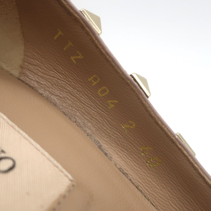 Valentino Rockstud Pointed Toe Pumps Nude Patent Leather Size 40
