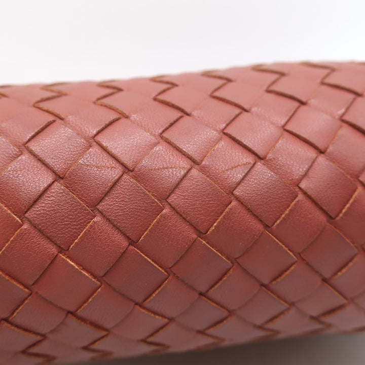 Bottega Veneta Nodini Crossbody Bag Rust Intrecciato Leather