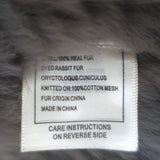 June Rabbit Fur Long Vest Gray Size Medium