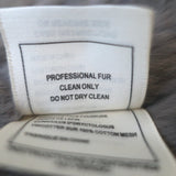 June Rabbit Fur Long Vest Gray Size Medium