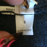 Brunello Cucinelli Cashmere Front-Pocket V-Neck Sweater Charcoal Size Small