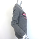 Valentino Logo Intarsia Crewneck Sweater Gray Wool-Cashmere Size Large