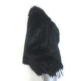Dries Van Noten Faux Fur Coat Black Size Large