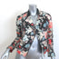 Celine Floral Print Leather Biker Jacket Multicolor Size 40