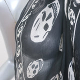 Alexander McQueen Classic Skull Scarf Black Silk Chiffon