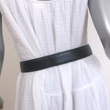 Gucci Blondie GG Belt Black Guccissima Embossed Leather Size 85 US 34