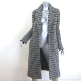 Isabel Marant Etoile Ifea Striped Coat Gray Wool-Blend Size 38 One-Button Jacket