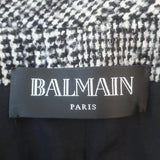 Balmain Houndstooth Tweed Double Breasted Blazer Black/White Size 38