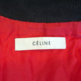 Celine Floral Print Leather Biker Jacket Multicolor Size 40