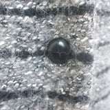 Isabel Marant Etoile Ifea Striped Coat Gray Wool-Blend Size 38 One-Button Jacket