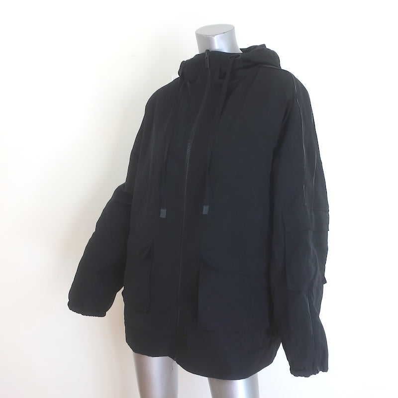 Alo Yoga Legion Oversized Reversible Hooded Jacket Black Size Small
