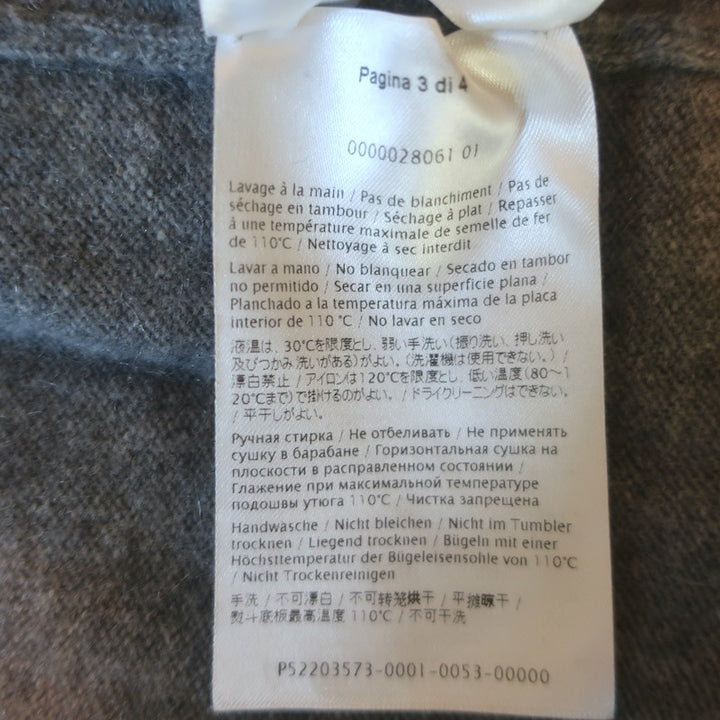 Valentino Logo Intarsia Crewneck Sweater Gray Wool-Cashmere Size Large