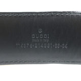 Gucci Blondie GG Belt Black Guccissima Embossed Leather Size 85 US 34