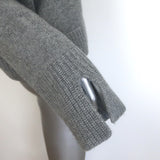 Khaite Evi Oversized Collared Cashmere Sweater Gray Size Extra Small