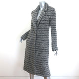 Isabel Marant Etoile Ifea Striped Coat Gray Wool-Blend Size 38 One-Button Jacket