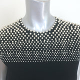 Alexander McQueen Faux Pearl-Embellished Sleeveless Peplum Top Black Size Large