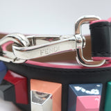 Fendi Strap You Studded Shoulder Strap Black Leather and Plexiglass