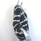 Brunello Cucinelli Plaid Short Sleeve Sweater Dark Gray Alpaca-Blend Size Medium