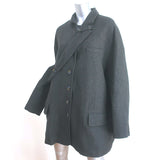 Tibi Car Coat Dark Heather Gray Wool-Blend Size Medium Oversize Jacket