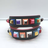 Fendi Strap You Studded Shoulder Strap Black Leather and Plexiglass