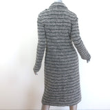 Isabel Marant Etoile Ifea Striped Coat Gray Wool-Blend Size 38 One-Button Jacket