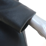 Bottega Veneta Double Breasted Leather Jacket with Cashmere Collar Black Size 44