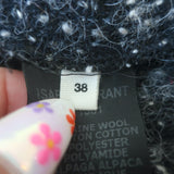 Isabel Marant Etoile Ifea Striped Coat Gray Wool-Blend Size 38 One-Button Jacket