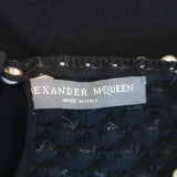 Alexander McQueen Faux Pearl-Embellished Sleeveless Peplum Top Black Size Large