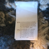 Brunello Cucinelli Plaid Short Sleeve Sweater Dark Gray Alpaca-Blend Size Medium