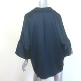 Joie Desmonda Pajama Top Navy Satin Size Large Button-Down Blouse