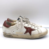Golden Goose Superstar Sneakers White Leather & Croc-Embossed Patent Size 38