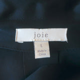 Joie Desmonda Pajama Top Navy Satin Size Large Button-Down Blouse